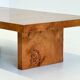 Table basse vintage par Smania en bois de noyer.