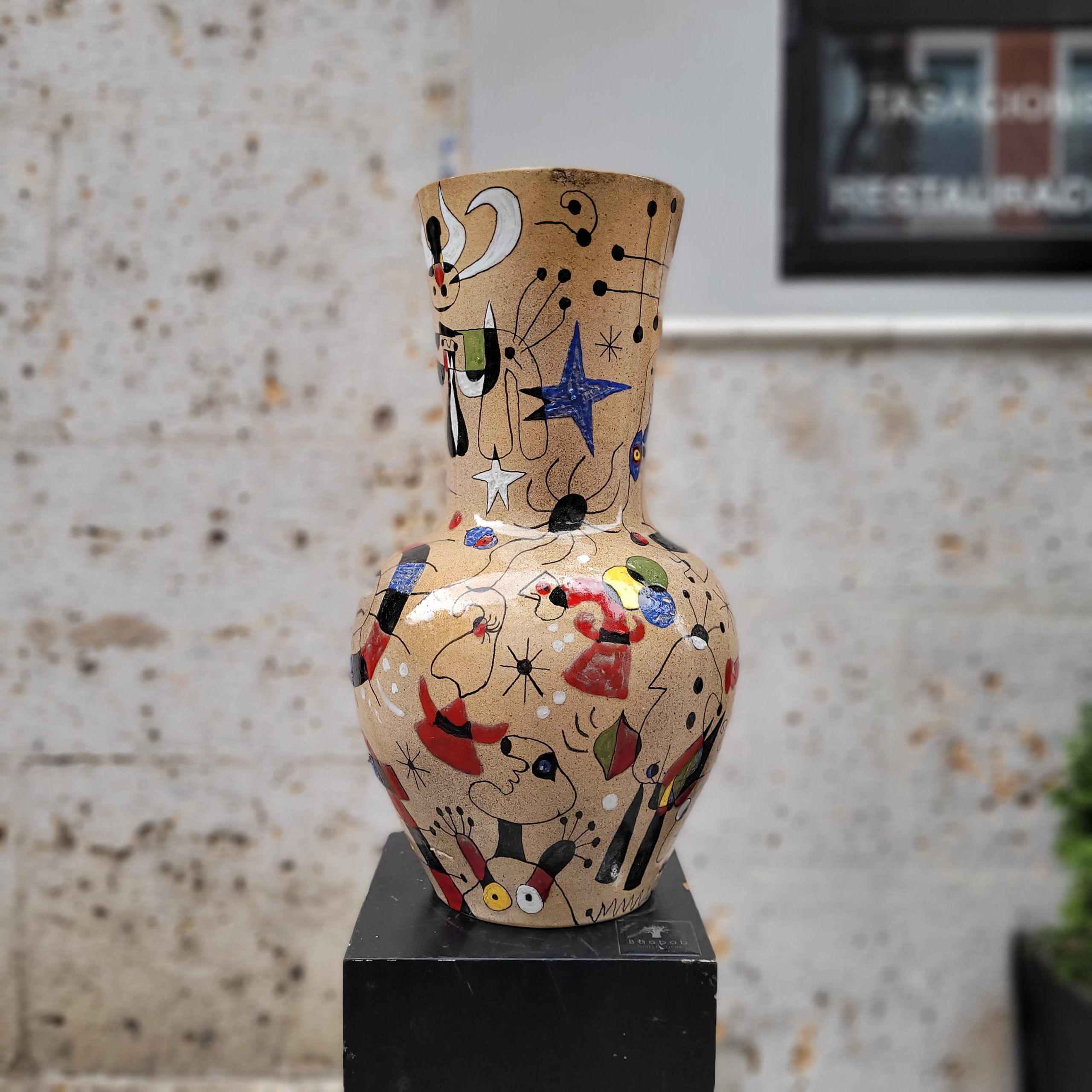 Vase "Miró", glazed ceramic, signed Renata, 1993 – Spain