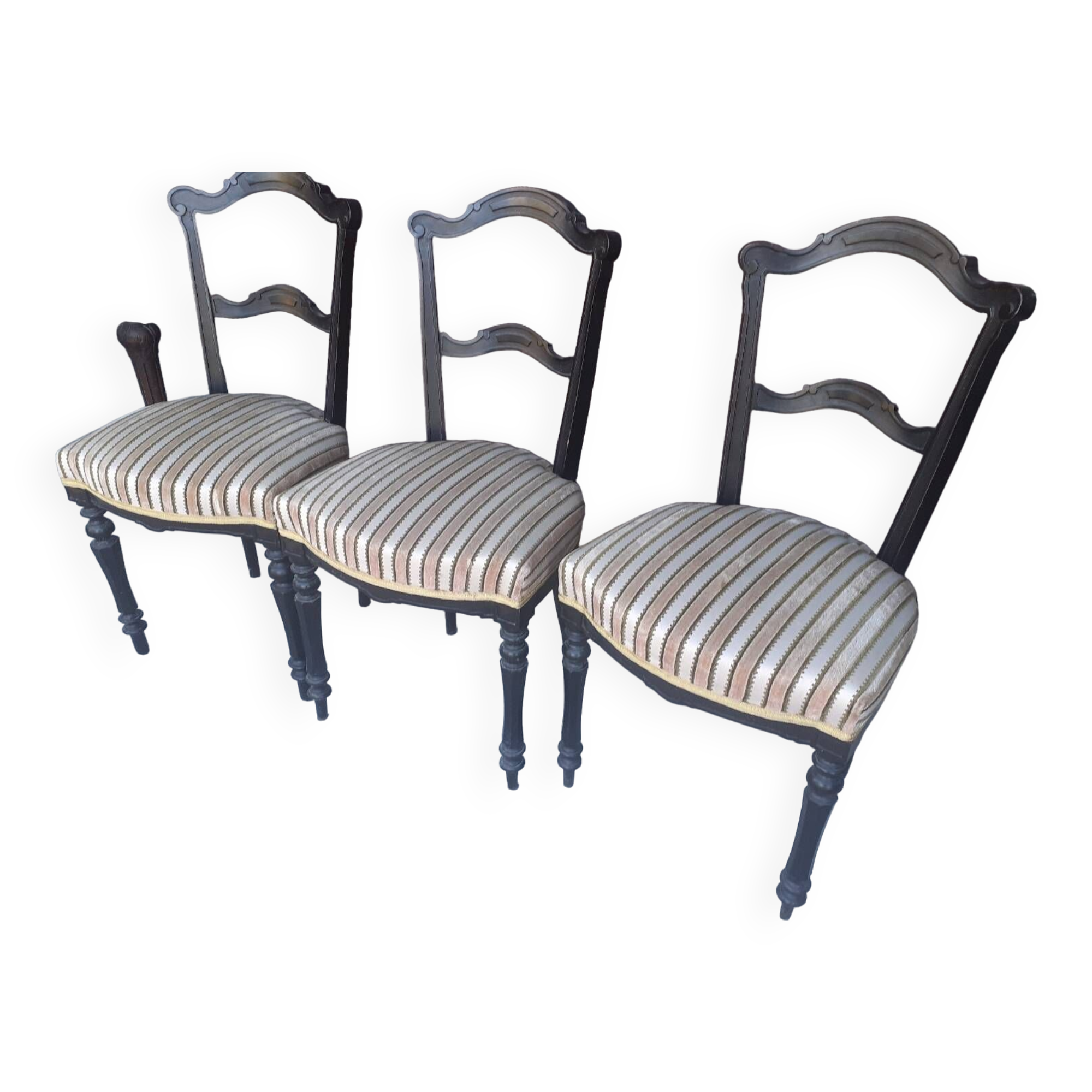 Set of 3 antique Napoleon III style chairs