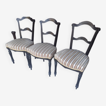 Set of 3 antique chairs from the Napoleon III period