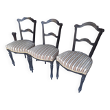 Lot de 3 chaises anciennes style Napoléon III