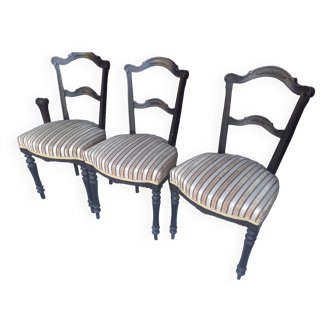 Lot de 3 chaises anciennes style Napoléon III