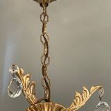 Three-light crystal chandelier