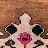 Vintage Turkish Rug 131x87 cm shabby carpet Kars Region Small