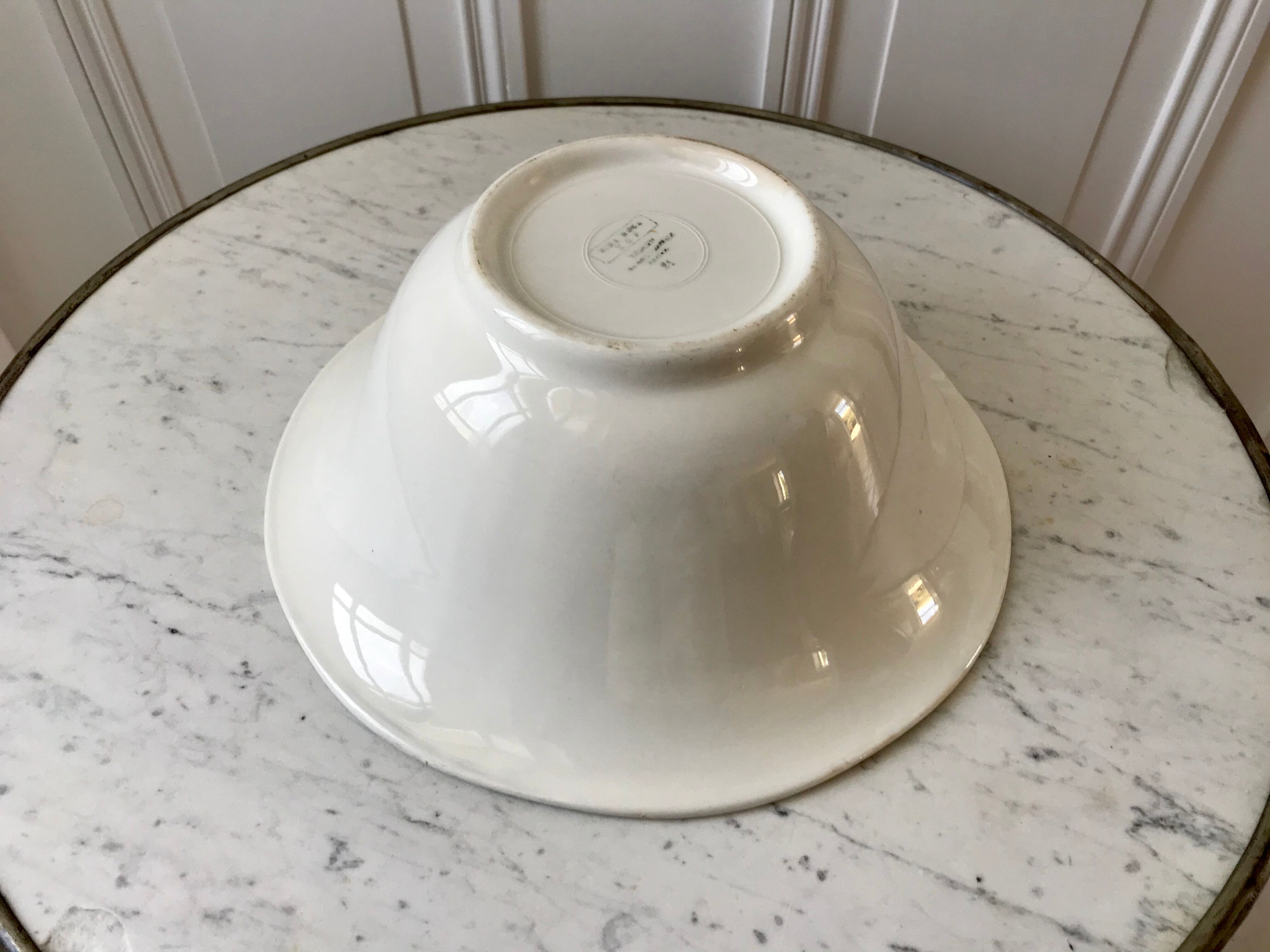 Salad bowl Digoin Sarreguemines model Nina Rosa years 30-40
