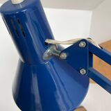 Vintage, architect lamp, articulated lamp, Twist brand, Model T1, 1970s, blue, décor