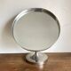 Space Age mirror, English 1960, adjustable, Durlston Design in nickel-plated steel.