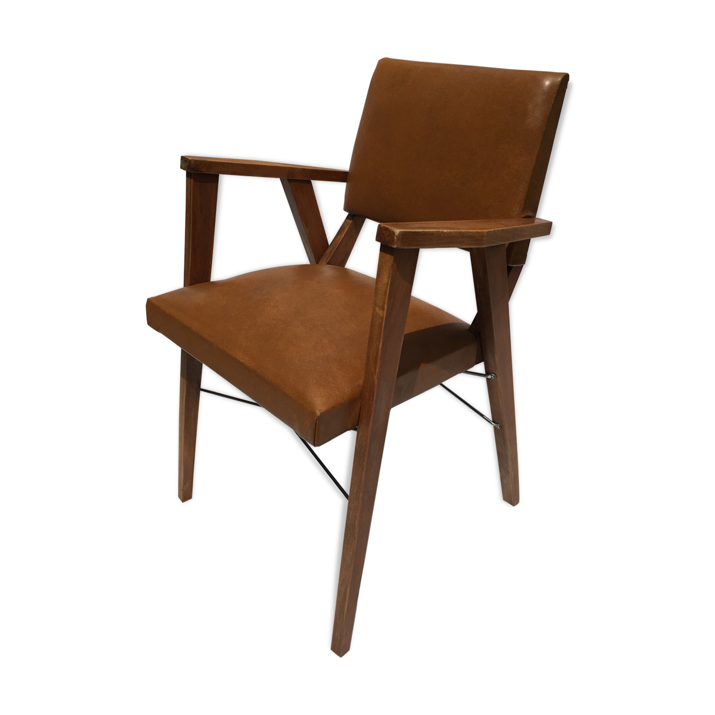 Scandinavian armchair with compass feet 60 years