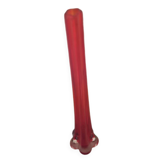 Soliflore rouge style Murano, vers 1970