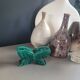 Green glazed ceramic butterfly flower frog