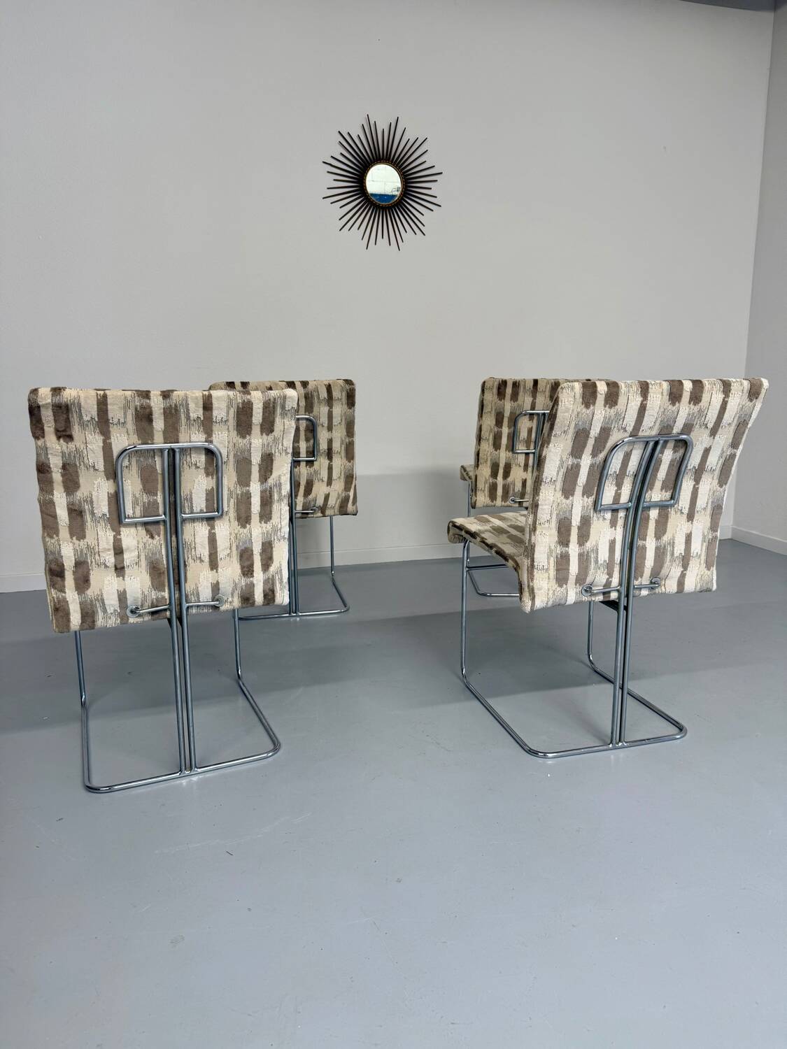 Set of 4 old Saporiti Italia chairs from the 1970s, Ernes design