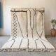 Ecru Moroccan rug with geometric patterns 200cm x 300cm