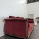 Louis XV style daybed in red velvet