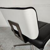 Design leather armchair, 80s/90s