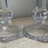 Pair of crystal candlesticks