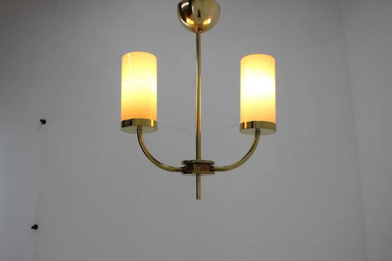 Brass Art Deco Bauhaus pendant / 1930s