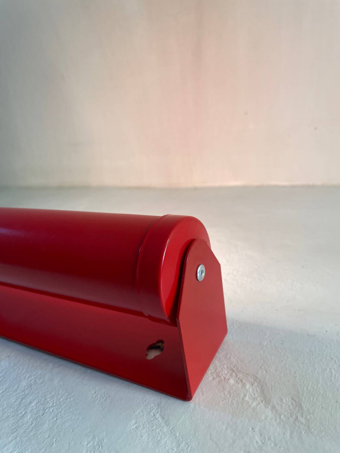 Red metal wall light