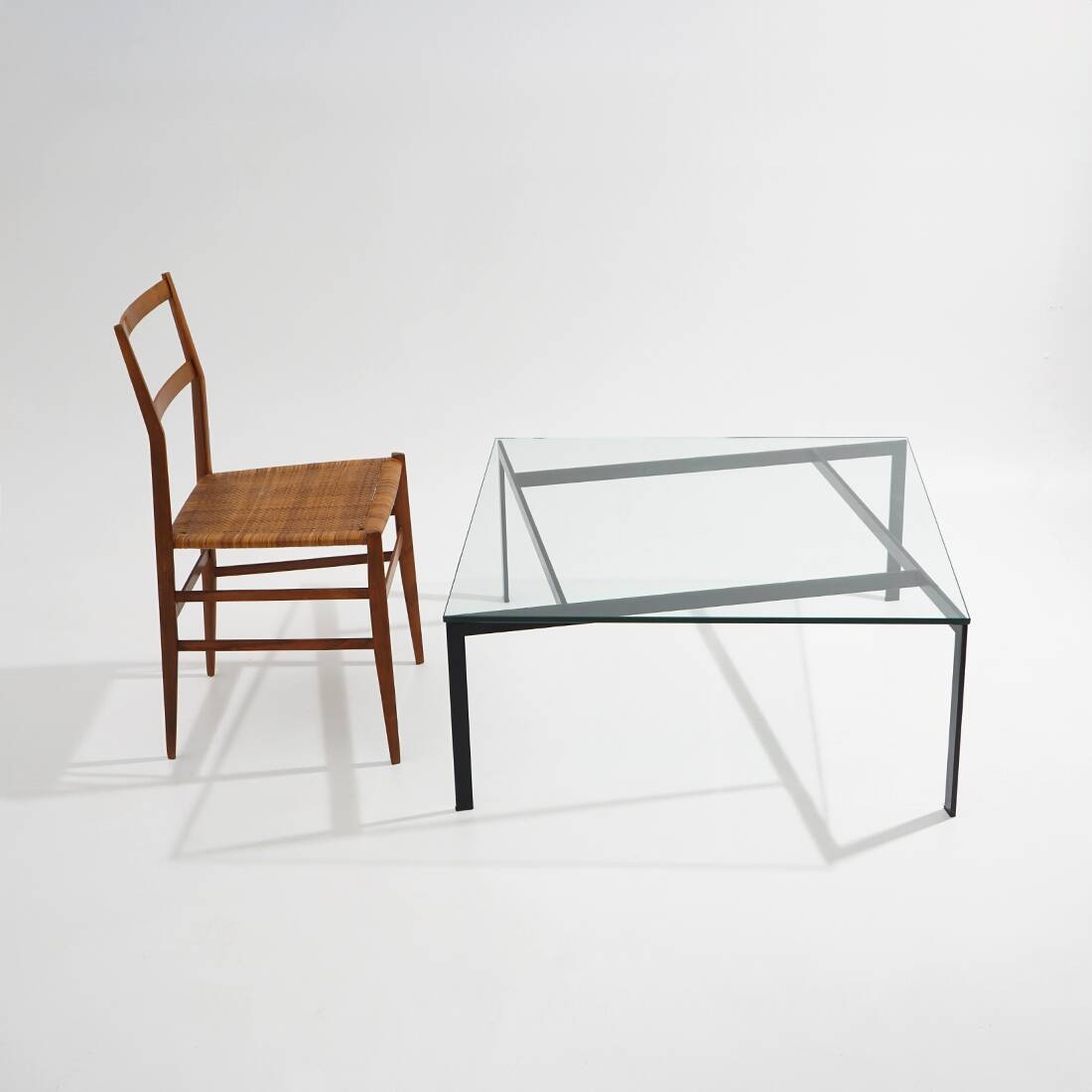 Glass and metal coffee table by Paolo Tilche for Arform, 1960s
