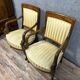 Pair of Empire period mahogany dolphin armchairs