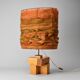 Sculptural table lamp in solid pine, France, circa 1970.
