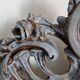 Miroir ancien fronton coquille