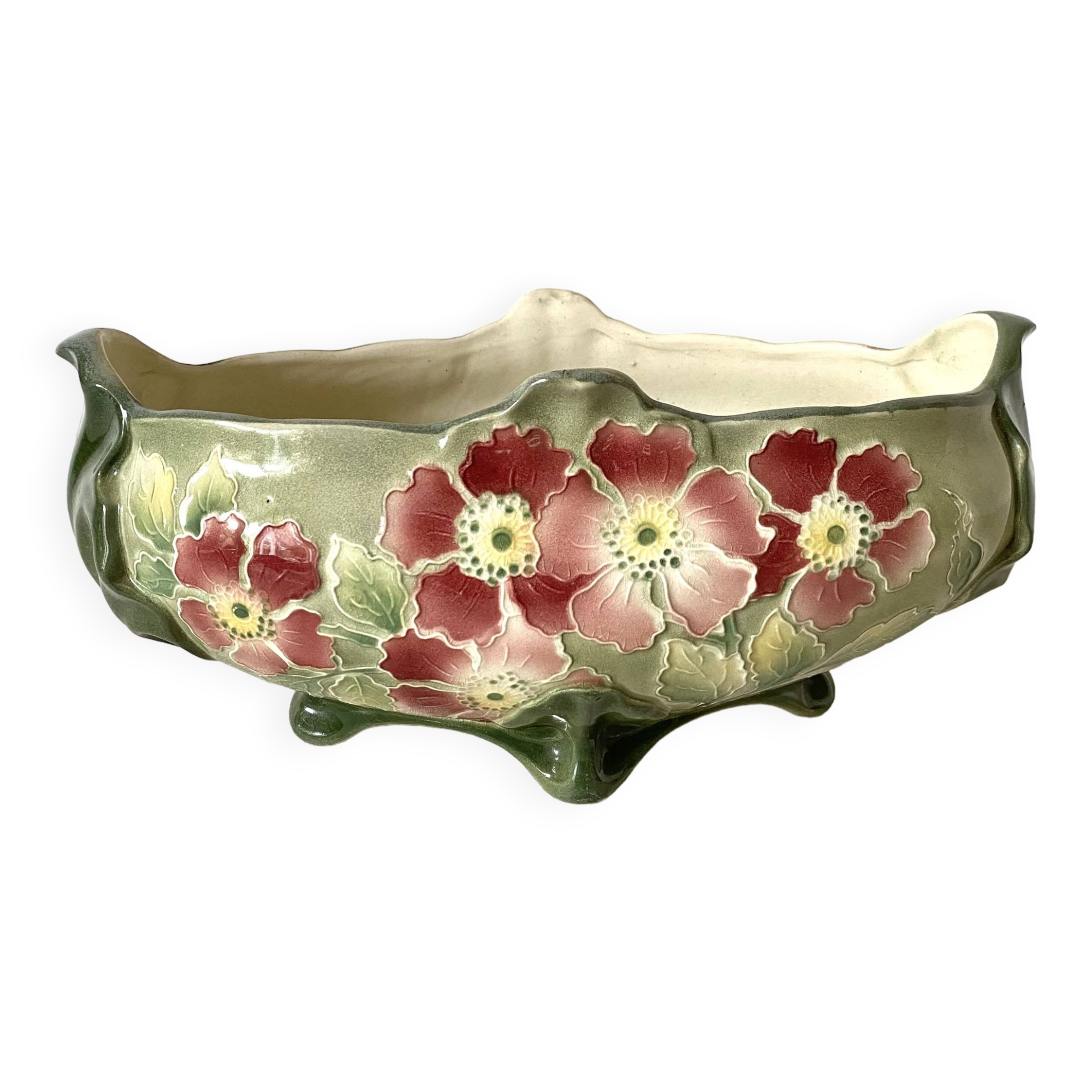 Keller and Guerin Art Nouveau earthenware planter