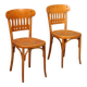 Paire de chaises en hêtre courbé