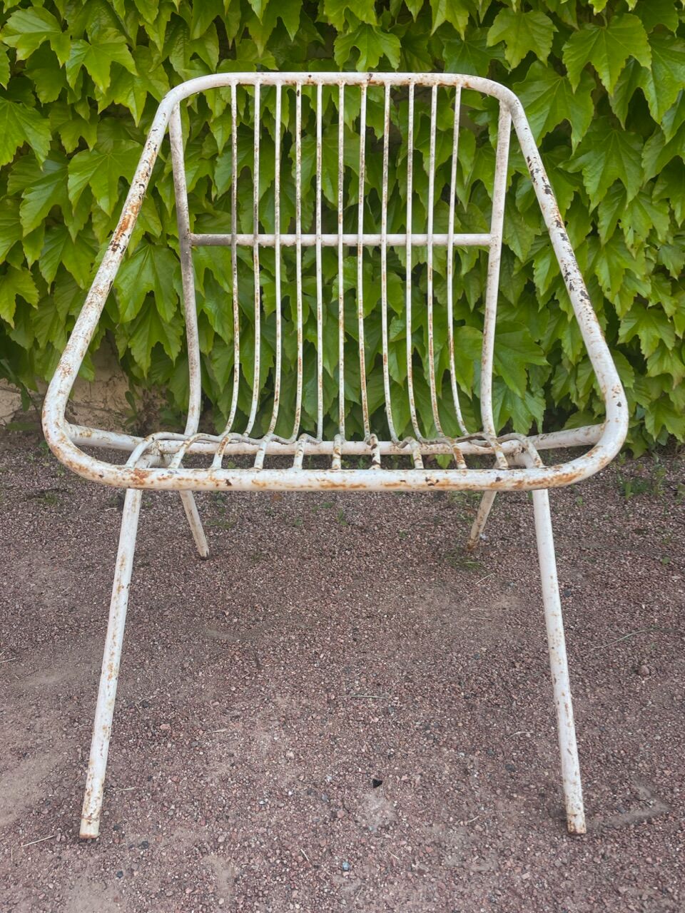 Pair of wrought iron armchairs year 60