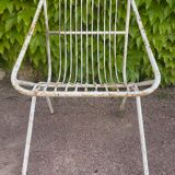 Pair of wrought iron armchairs year 60