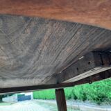 Oval table in cherry and zebrano