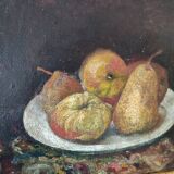 Ancien tableau, nature morte aux fruits