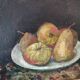 Old painting, still life with fruit