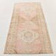 3x6 Turkish Pale Red & Brown Oriental Vintage Rug, 95x196Cm