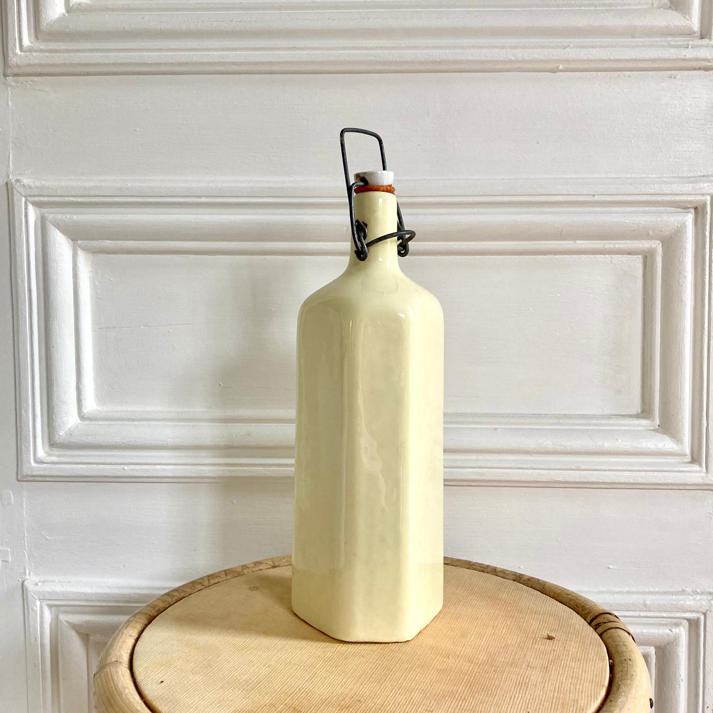 Bottle soliflore glazed stoneware
