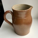 brown stoneware pitcher Digoin Sarreguemines vintage