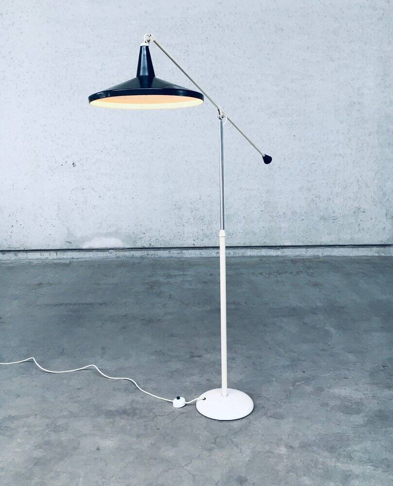 Panama Floor Lamp in Black by Wim Rietveld for Gispen, 1957