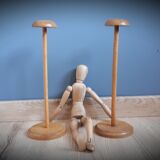 Solid wooden hat-wear duo