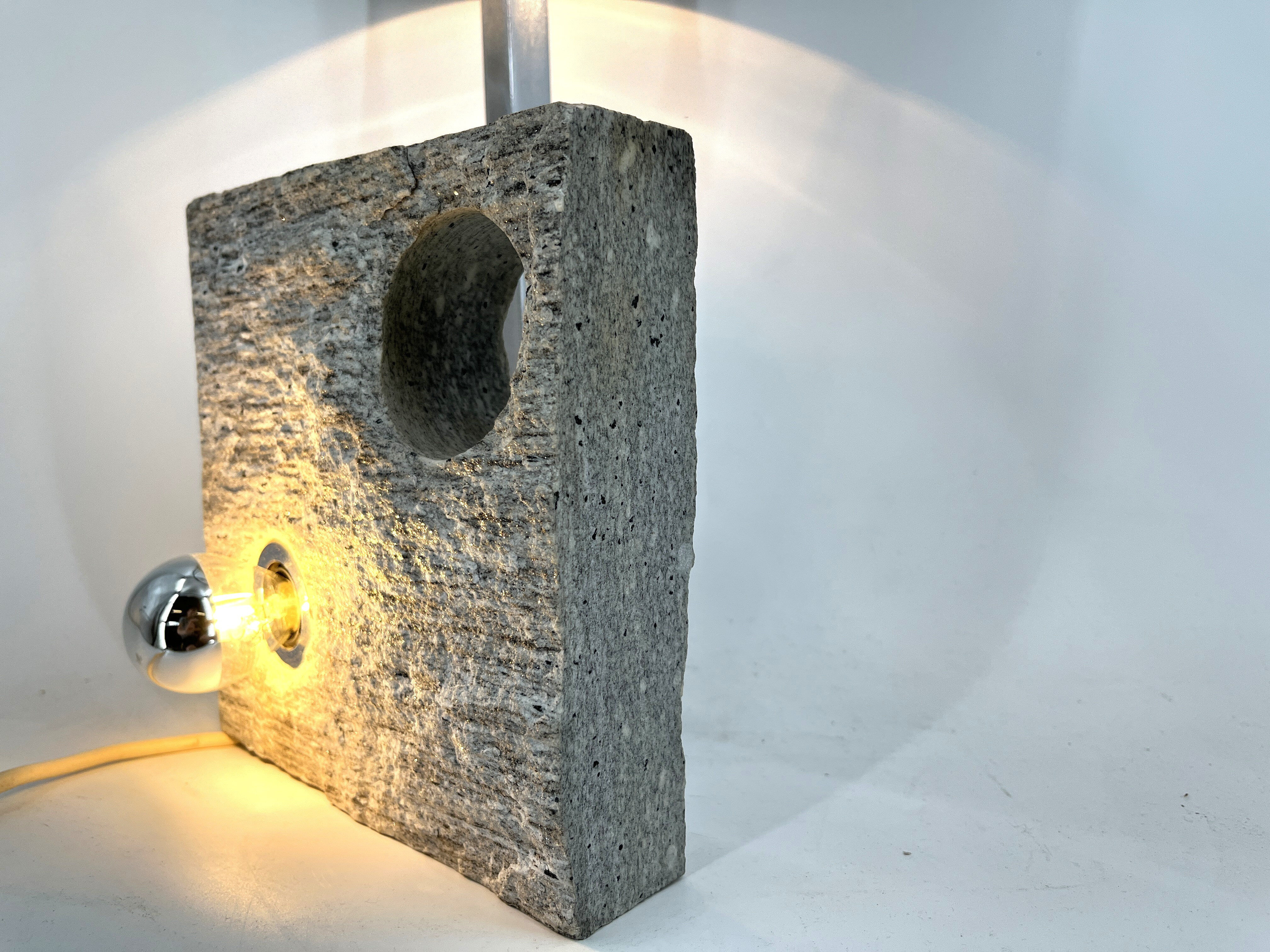 Post modern stone table lamp, 1970s