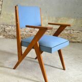 fauteuil bridge en chêne, 1950