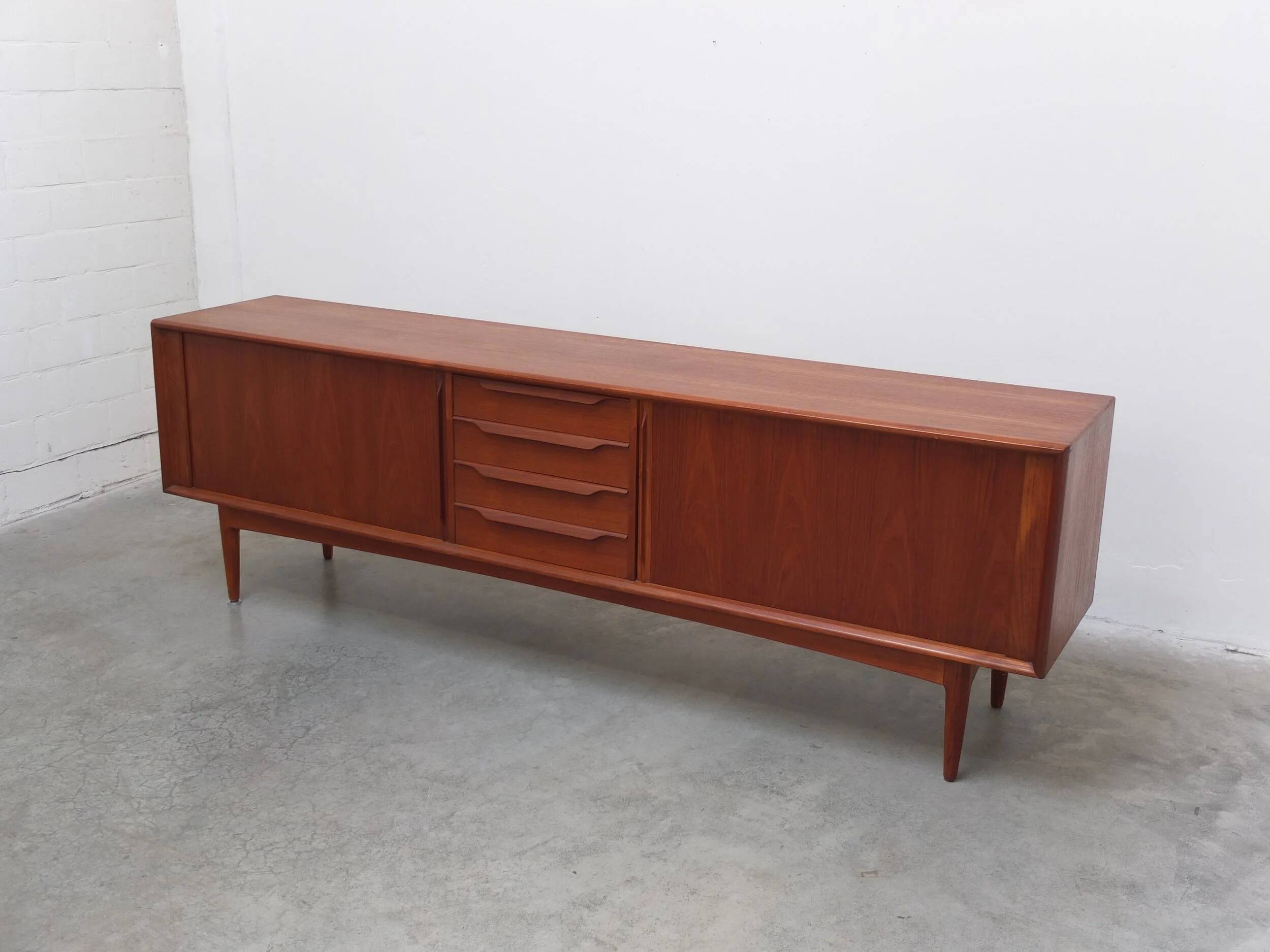 Danish sideboard with tambour doors by Bernhard Pedersen & Søn, 1960s