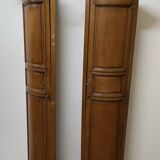 Pair of corners in ash and oak of the nineteenth century