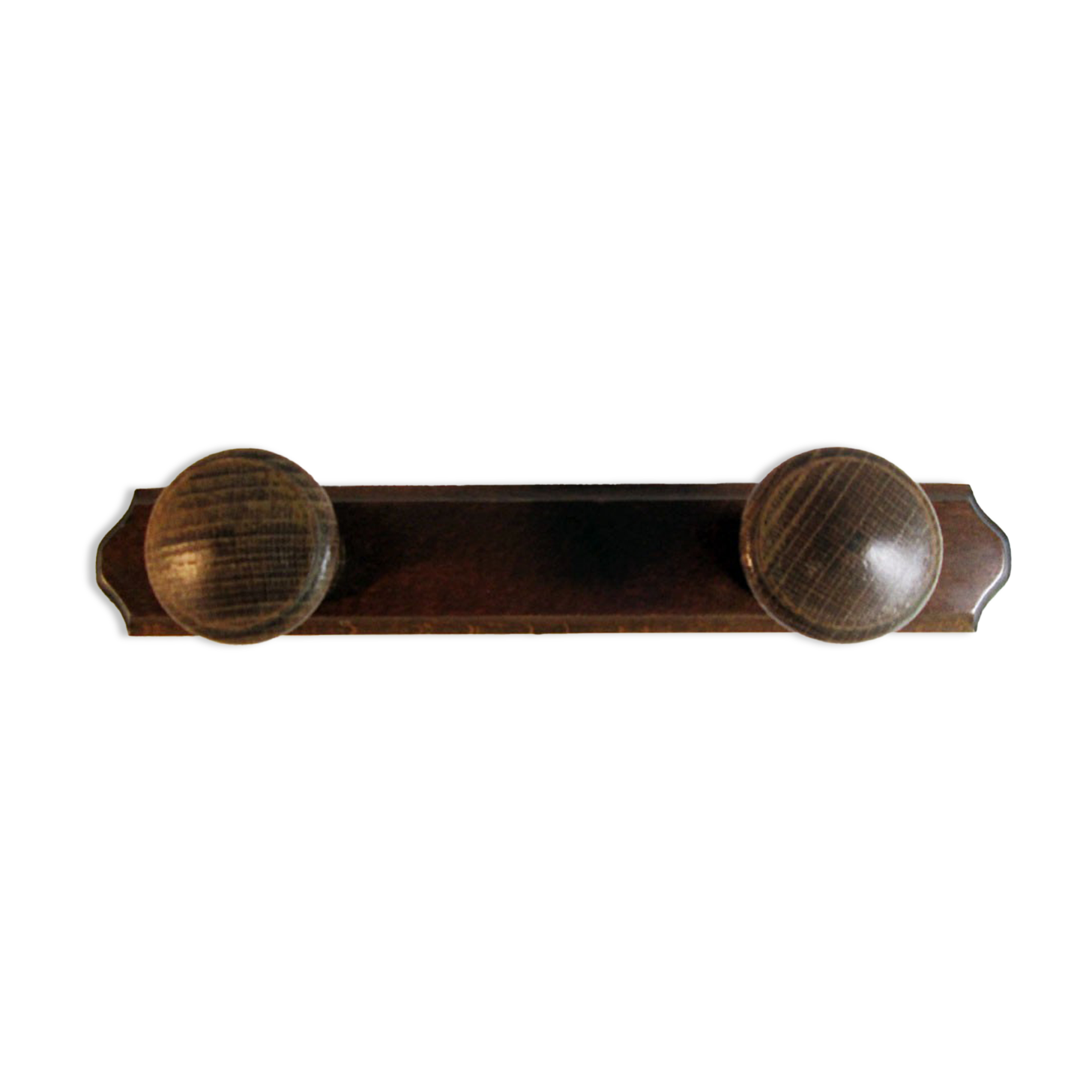 Wooden wall coat rack 2 hooks