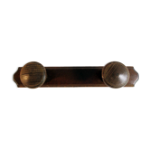 Wooden wall coat rack 2 hooks