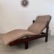 Old chaise longue wooden lounge chair Italian design from the 60s vintage