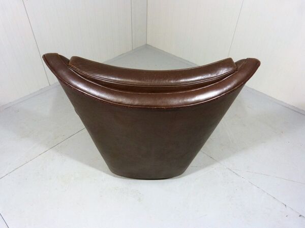 fauteuil En cuir Par Collins & Hayes Uk Années 1960