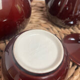 Villeroy & Boch vintage 60's complete coffee service in vitro enameled porcelain, glossy brown series