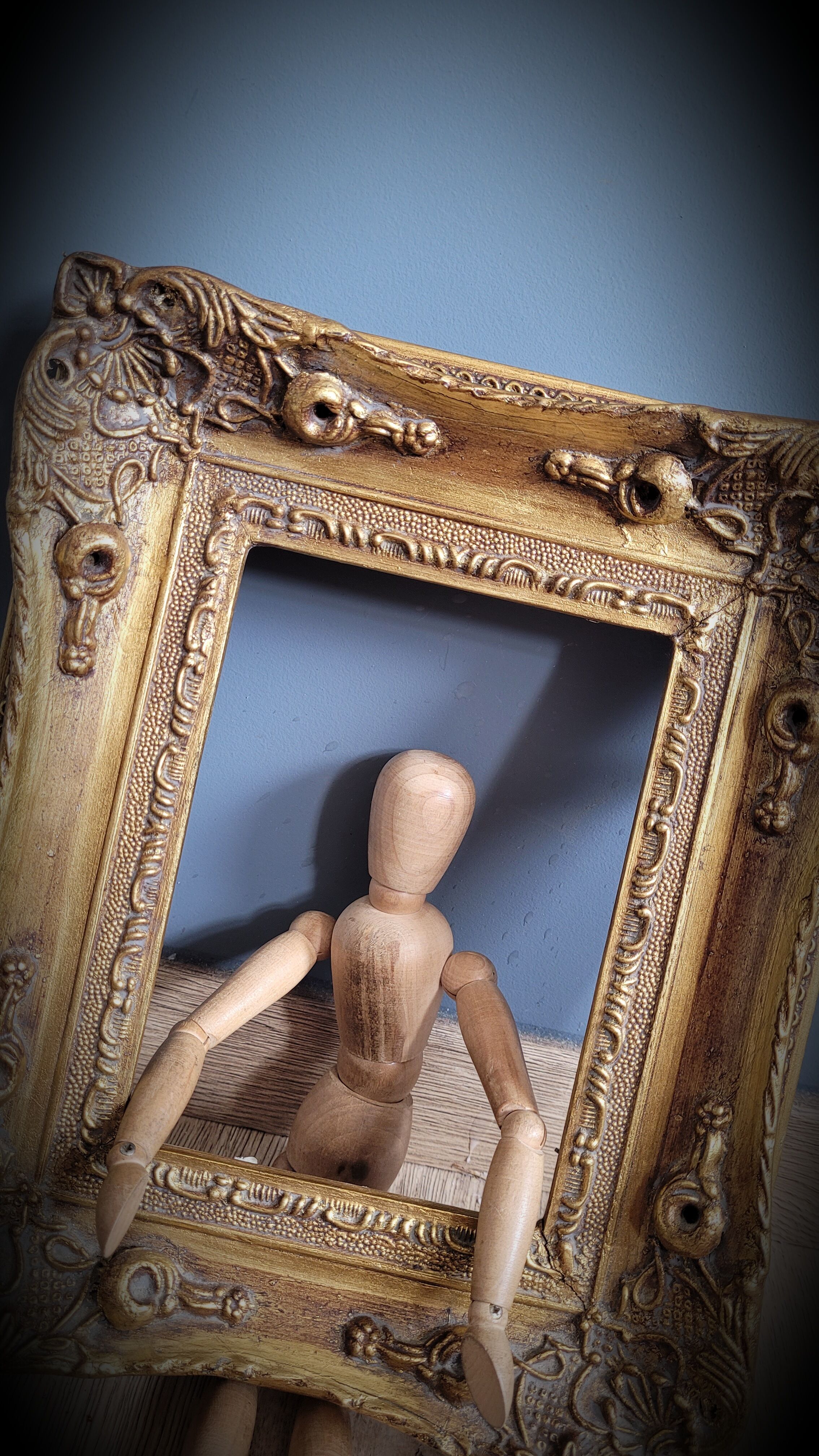 Golden baroque frame