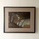 Pastel landscape under glass signed Henri Marchal