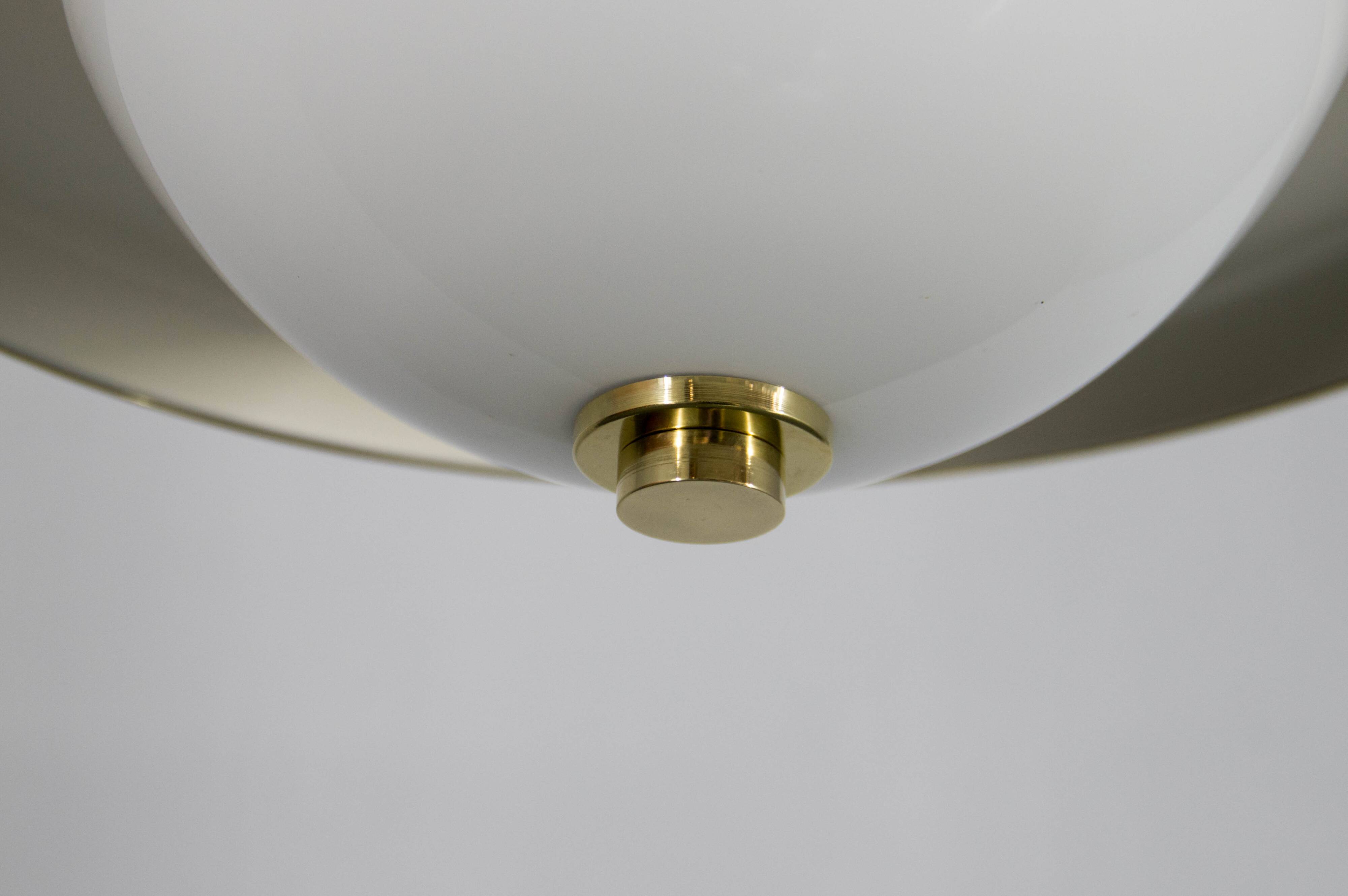 Bauhaus Brass Chandelier by Franta Anyz, 1930, Restored