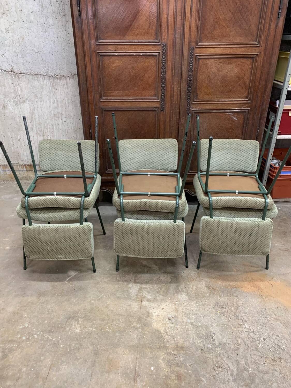 6 Chaises Design André Simard Airborne Vintage